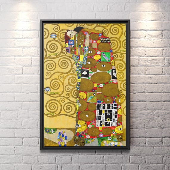 Gustav Klimt Wall Art Gustav Klimt Canvas Print Klimt Famous Painting Klimt Print Romantic Painting Gustav Klimt Print The Kiss Klimt Art