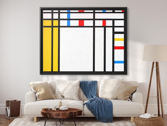 Piet Mondrian Wall Art Abstract Painting Mondrian Dutch Painting Famous Abstract Art Mondrian Composition Print De Stijl Abstract Art Work