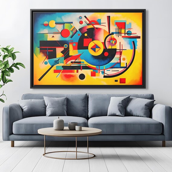 Wall Art Kandinsky Canvas Print Kandinsky Wall Art Abstract Extra Large Painting Kandinsky Print Bauhaus New Homeowner Gift Kandinsky Art