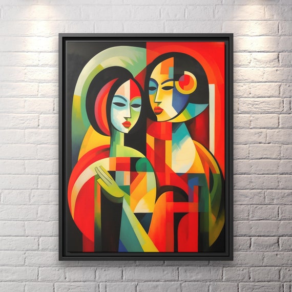 Wall Art Picasso Pint Modern Cubism Painting Picasso Canvas Big Painting Pop Culture Poster Picasso Cubist Wall Art New Homeowner Gift Print
