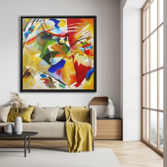 Painting with Green Center Wassily Kandinsky Wall Art Kandinsky Painting Famous Abstract Kandinsky Print Abstract Painting Kandinsky Artwork