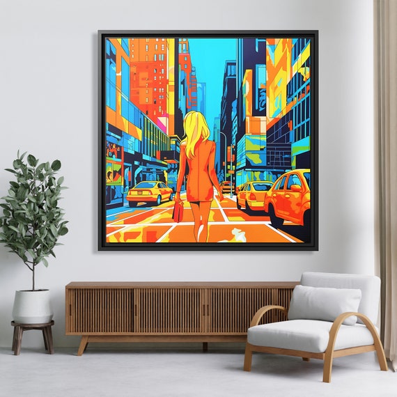 Woman Popart Wall Art Woman Pop Art Andy Warhol Painting Woman Pop Artwork Warhol Pop Art Beautiful Face Art Pop Art Girl Artwork New York