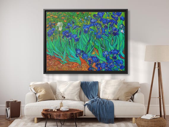Vincent Van Gogh Irises 1889 Van Gogh Iris Wall Art Vincent Van Gogh Canvas Print Van Gogh Wall Art Landscape Provence Art Iris Van Gogh