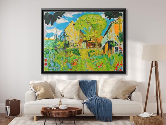 Pierre Bonnard Ma Roulotte Vernonnet Pierre Bonnard Wall Art Pierre Bonnard Canvas Print Village Landscape Wall Art Provence Canvas Print