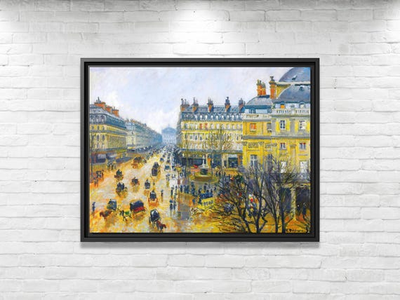 Camille Pissarro French Theater Square Paris Camille Pissarro Painting Paris Wall Art Camille Pissarro Paris Artwork Pissarro Canvas Print