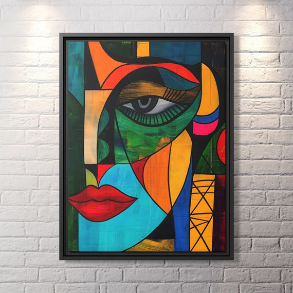 Wall Art Picasso Pint Modern Cubism Painting Picasso Canvas Big Painting Pop Culture Poster Picasso Cubist Wall Art New Homeowner Gift Print