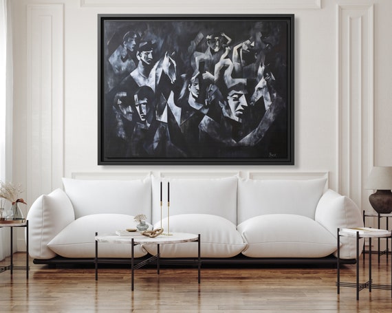 Wall Art Picasso Pint Modern Cubism Painting Picasso Canvas Big Painting Pop Culture Poster Picasso Cubist Wall Art New Homeowner Gift Print