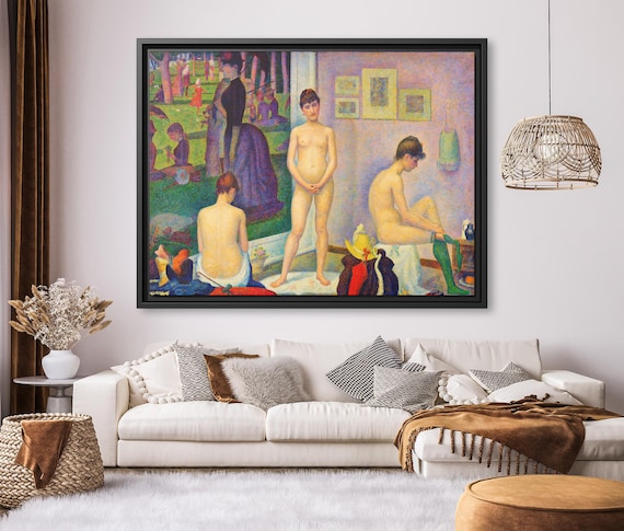 Georges Seurat Models Poseuses Georges Seurat Painting Impressionism Wall Art Georges Seurat Impressionist Print Seurat Famous Painting