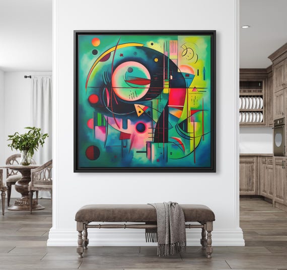 Wassily Kandinsky Wall Art Bauhaus Print Kandinsky Painting Famous Abstract Art Kandinsky Print Large Abstract Painting Kandinsky Artwork