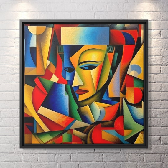 Wall Art Picasso Pint Modern Cubism Painting Picasso Canvas Big Painting Pop Culture Poster Picasso Cubist Wall Art New Homeowner Gift Print