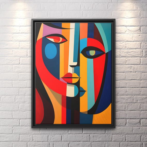 Wall Art Picasso Pint Modern Cubism Painting Picasso Canvas Big Painting Pop Culture Poster Picasso Cubist Wall Art New Homeowner Gift Print