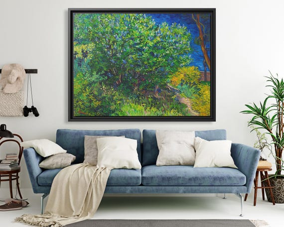 Vincent Van Gogh Lilac Bush Van Gogh Wall Art Impressionism Van Gogh Canvas Print Van Gogh  Lilac Bush Wall Art Landscape Provence Art