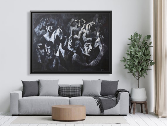 Wall Art Picasso Pint Modern Cubism Painting Picasso Canvas Big Painting Pop Culture Poster Picasso Cubist Wall Art New Homeowner Gift Print