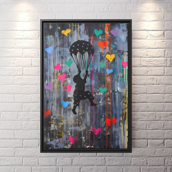 Wall Art Banksy Street Art Banksy Canvas Large Banksy Art Banksy Artwork Graffiti Canvas Art Pop Culture Wall Art New Homeowner Gift Artwork