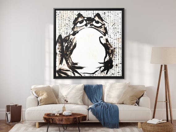 Japanese Frog Painting Famous Abstract Japanese Frog Print Abstract Painting Japanese Frog Artwork Getsuju Print Getsuju Painting Japanese