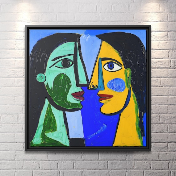 Cubist Painting Pablo Picasso Pint Wall Art Picasso Cubist Artwork Picasso Wall Art Abstract Art Work Picasso Drawing Huge Wall Art Picasso