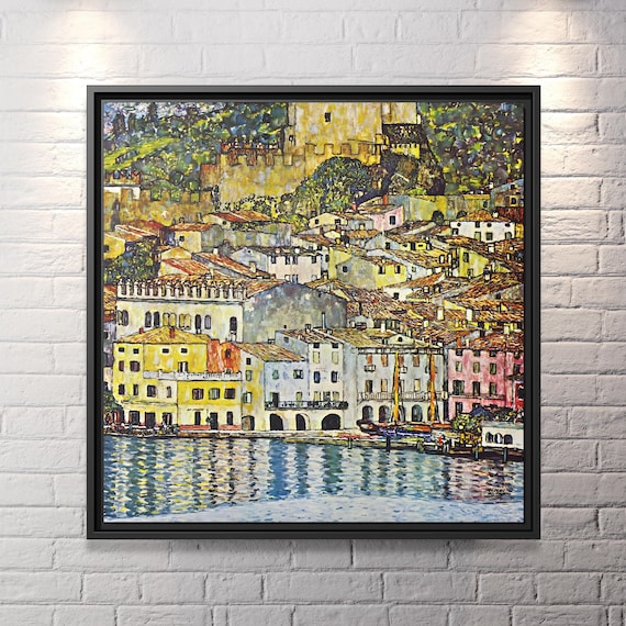 Gustav Klimt Malcesine am Gardasee Gustav Klimt Famous Painting Klimt Art Print Huge Canvas Home Decor Gustav Klimt Landscape Print Klimt