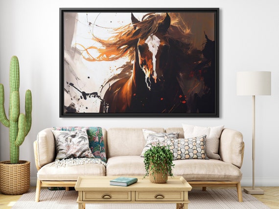 Beautiful Horse Art Majestic Horse Art Abstract Horse Art Running Horse Canvas Print Wild Horse Print Horse Artwork Modern Horse Art Print