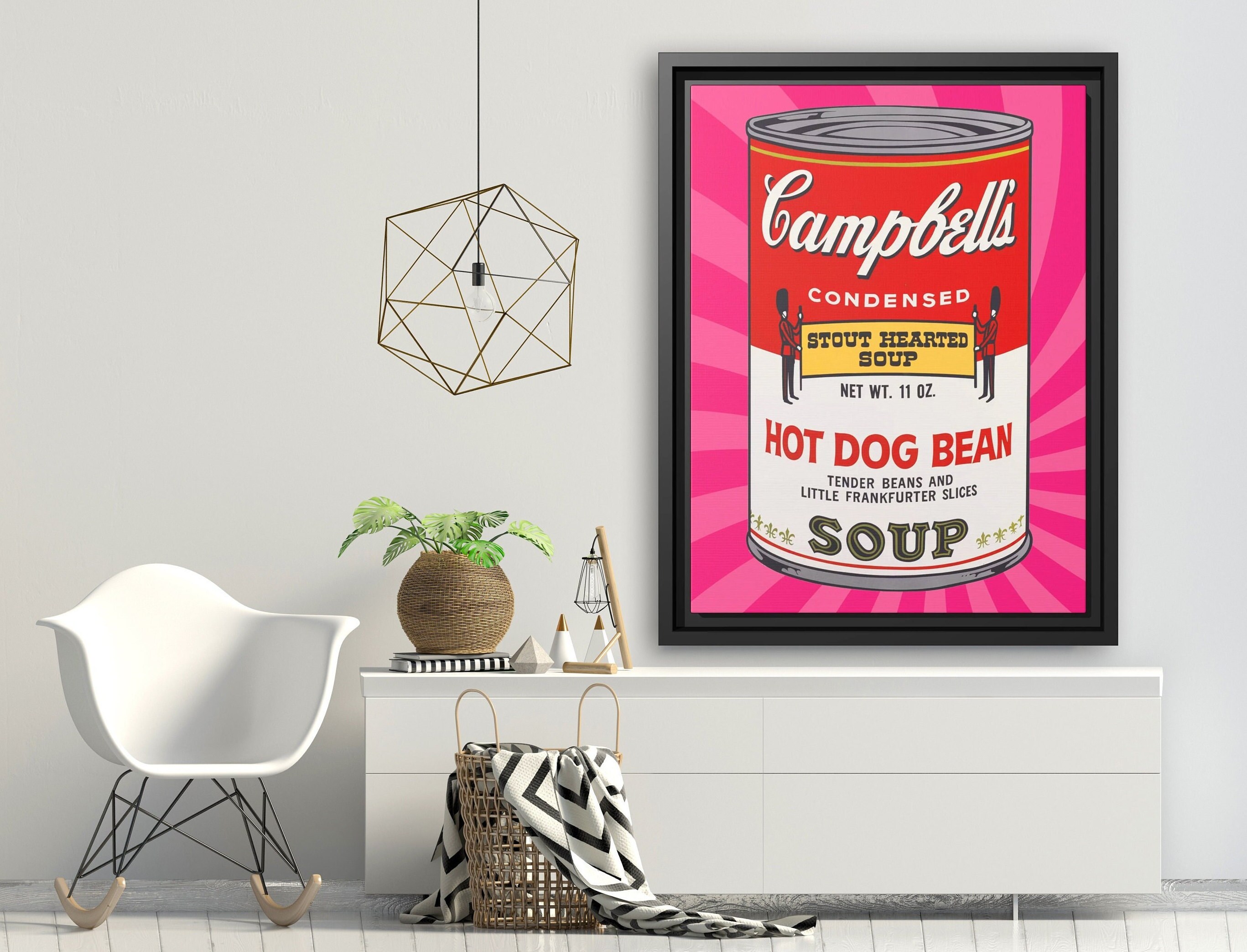 Pop Art Campbell Soup Andy Warhol Canvas Print Modern Wall Art Large ...