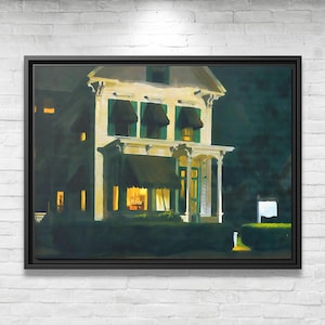 Edward Hopper Habitaciones para turistas Impresión en lienzo Edward Hopper Impresión artística grande Edward Hopper Arte abstracto grande Regalo Edward Hopper Decoración de pared