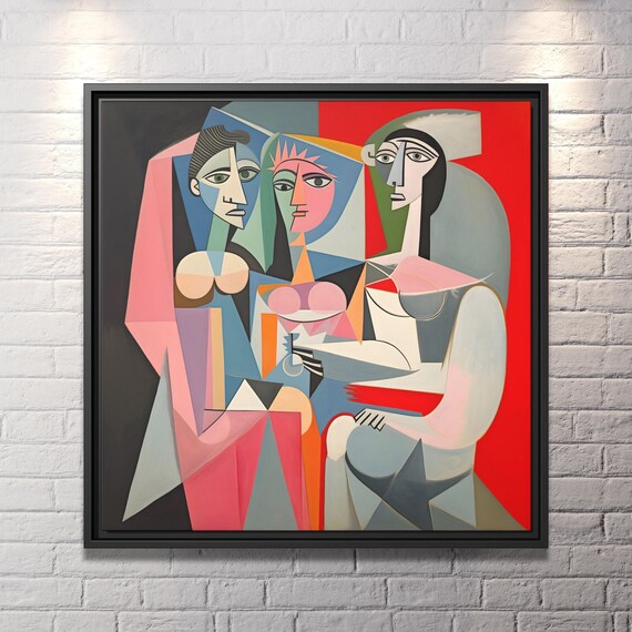 Cubist Painting Pablo Picasso Pint Wall Art Picasso Cubist Artwork Picasso Wall Art Abstract Art Work Picasso Drawing Huge Wall Art Picasso