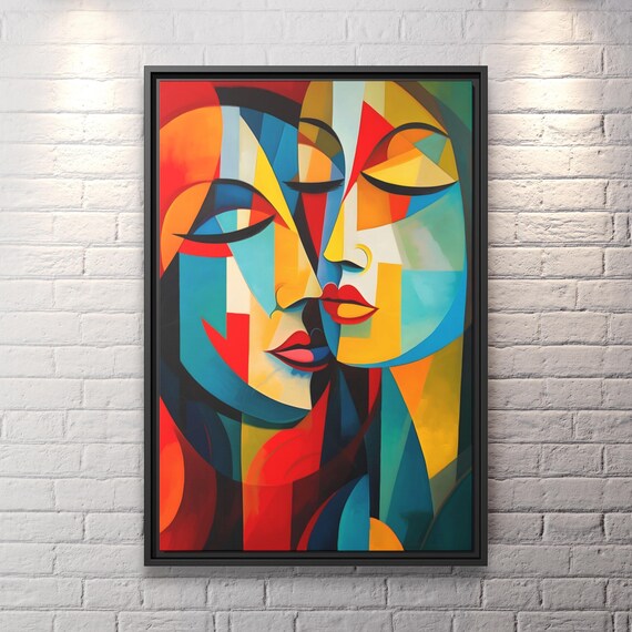 Wall Art Picasso Pint Modern Cubism Painting Picasso Canvas Big Painting Pop Culture Poster Picasso Cubist Wall Art New Homeowner Gift Print