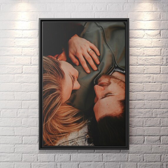 Personalized Canvas Picture Personalized Photo Family Canvas Print Christmas Gift for Her Engagement Anniversary Gift Custom Family Portrait