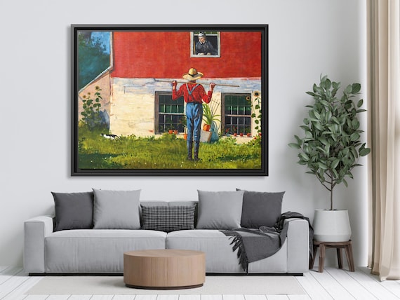 Winslow Homer In the Garden Winslow Homer Painting Garden Wall Art Farm Artwork Garden Farm Painting Farmer Rustic Canvas Print Homer Art