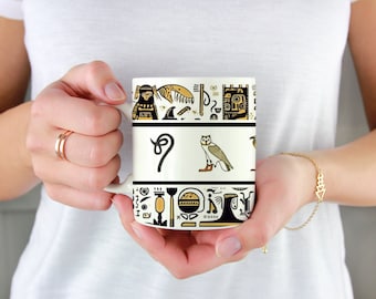 Your Name "Thomas" in Egyptian Hieroglyph Alphabet Mug Egypt Mug Travel Mug Souvenir Mug