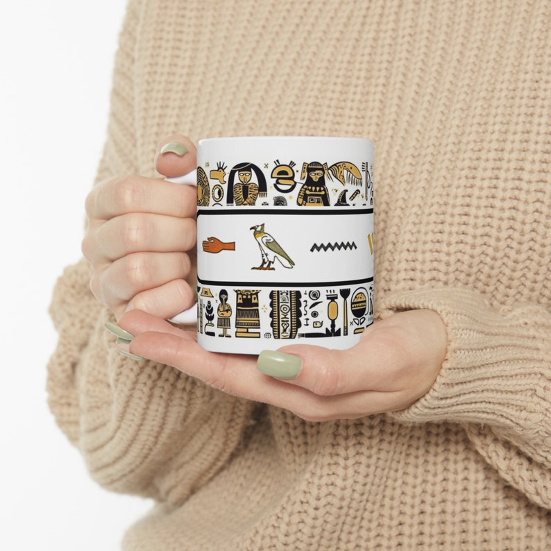 Your Name "Daniel" in Egyptian Hieroglyph Alphabet Mug Egypt Mug Travel Mug Souvenir Mug image 2