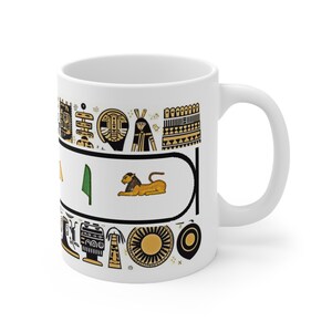 Your Name "Daniel" in Egyptian Hieroglyph Alphabet Mug Egypt Mug Travel Mug Souvenir Mug image 5