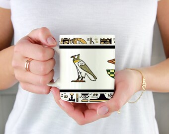 Your Name "Mark" in Egyptian Hieroglyph Alphabet Mug Egypt Mug Travel Mug Souvenir Mug