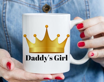 Taza de corona de niña de papá, taza de papá, taza del día del padre, regalo para papá, regalo para el marido, regalo de papá, regalo del día del padre, regalo de papá, regalo para el padre