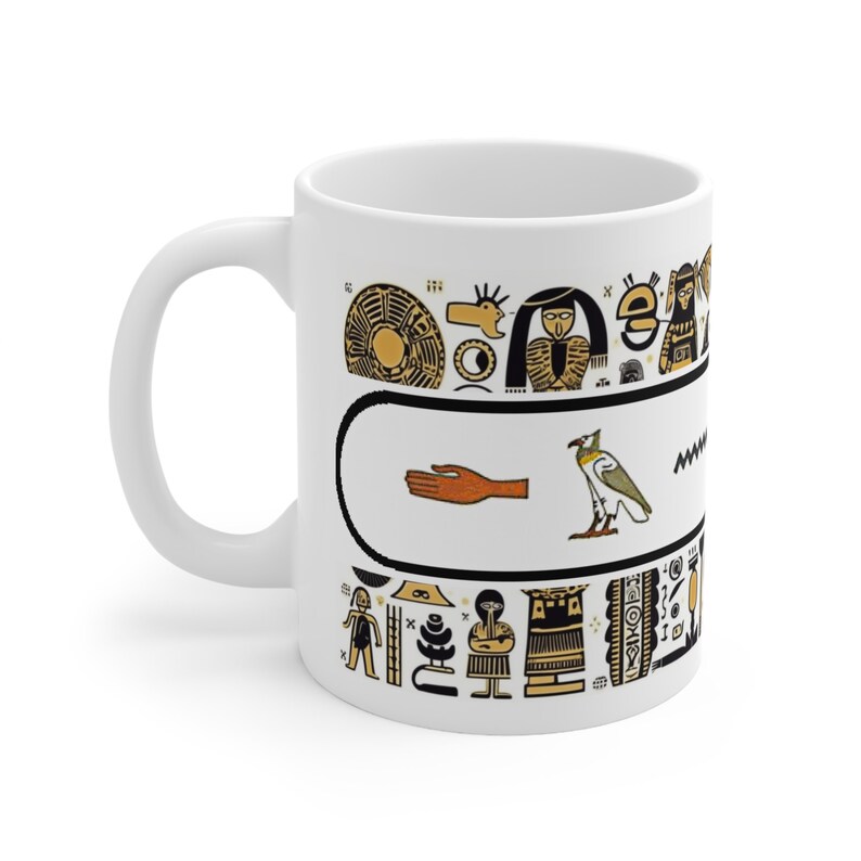 Your Name "Daniel" in Egyptian Hieroglyph Alphabet Mug Egypt Mug Travel Mug Souvenir Mug image 4