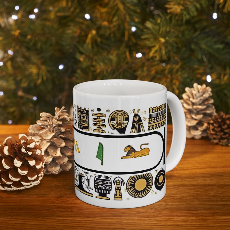 Your Name "Daniel" in Egyptian Hieroglyph Alphabet Mug Egypt Mug Travel Mug Souvenir Mug image 7