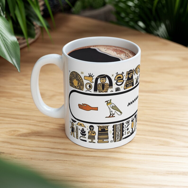 Your Name "Daniel" in Egyptian Hieroglyph Alphabet Mug Egypt Mug Travel Mug Souvenir Mug image 6