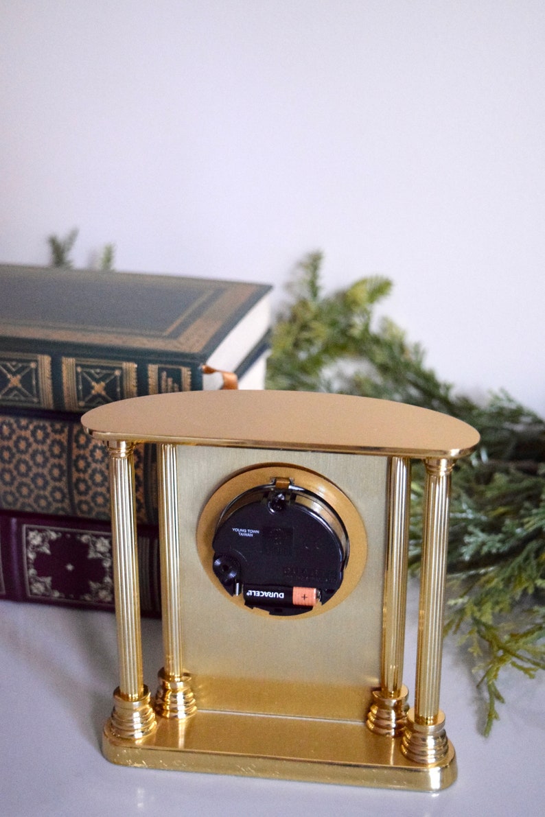 Vintage Wilton Quartz Gold Mantle Clock TESTED WORKING Etsy
