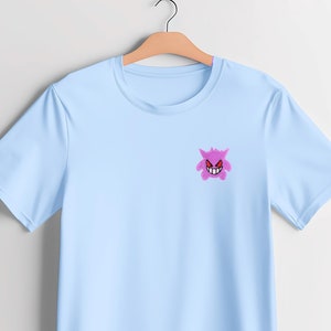 Ghost Type Embroidered 100% Cotton Unisex T-Shirt | Gaming and Anime | UK Embroidered | Playful and Comfortable
