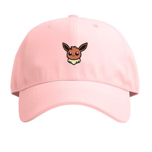 Chibi Eevee Embroidered 100% Cotton Cap | Gaming | Anime | UK Embroidered | Playful and Stylish Accessory