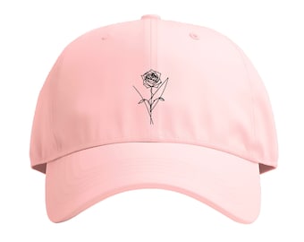 Casquette en coton brodé Minimalism Rose | 100% coton | Rose Pastel, Citron Pastel, Vert Pastel, Bleu Pastel