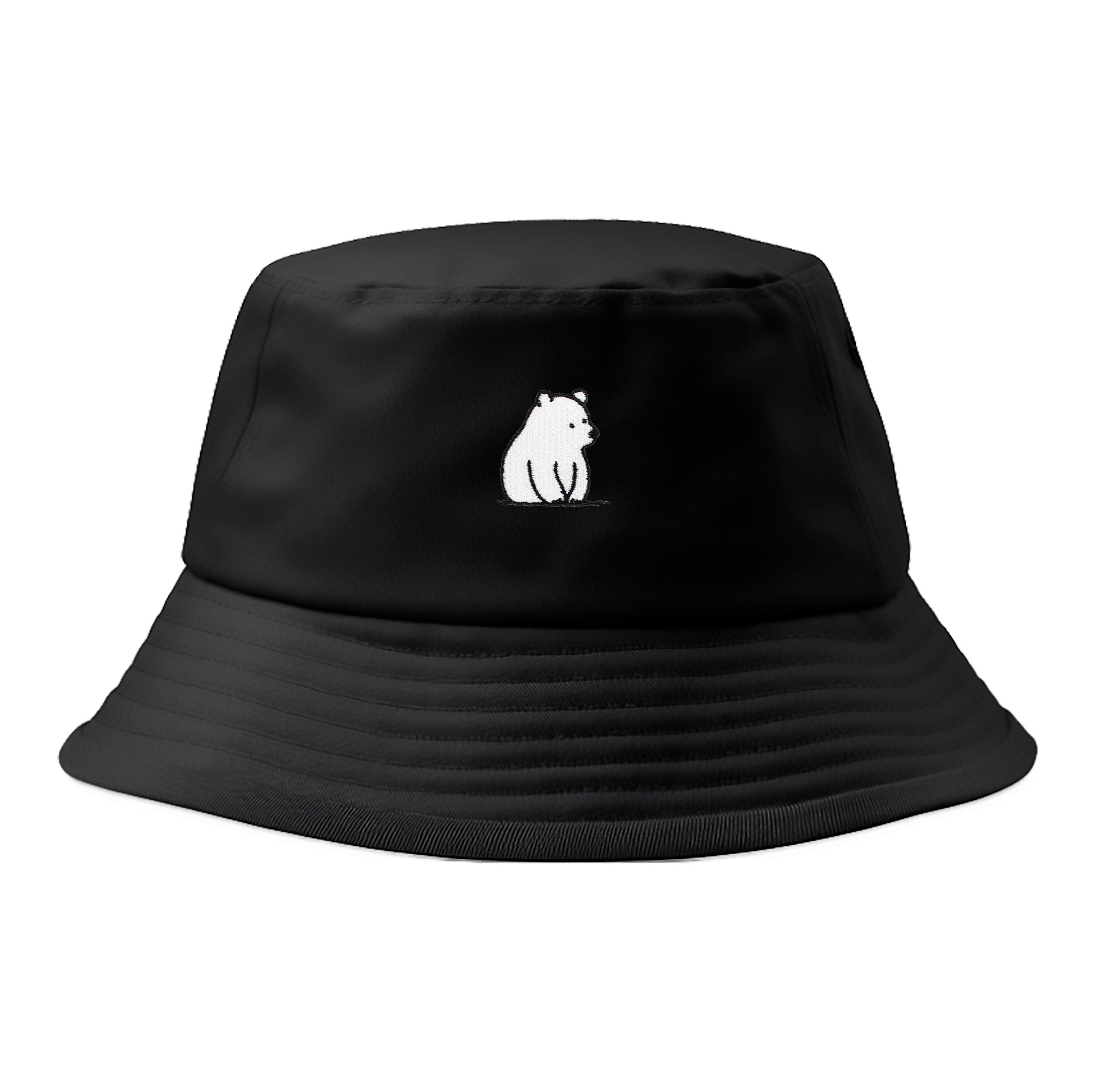 Polar Bear Embroidered Bucket Hat Classic Style Available in Two Sizes 100 Cotton Etsy UK