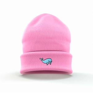 Adorable Whale Embroidered Cuffed Beanie | UK Embroidered | Cozy and Stylish | Available in Multiple Colors