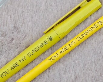 Kugelschreiber+Bleistift You are my sunshine / gelb / Kleinigkeit / Mitbringsel