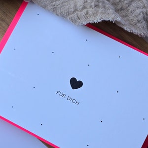Klappkarte Für Dich / Umschlag / A6 quer / Kleinigkeit / Geschenk / Geburtstag / Abschied / Genesung  /  Mitbringsel