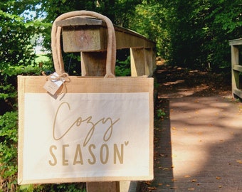 Shopper / Herbst / Jute Tasche / Einkaufstasche / Tasche mit Spruch / Cozy Season