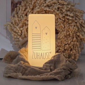 Tischlampe Zuhause / Muttertag / Geschenk zum Einzug / Richtfest / Geburtstag / Camping / Garten / LED Bild 3