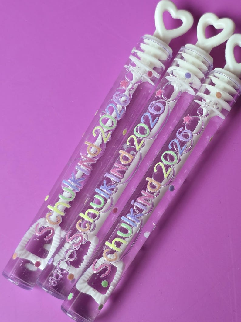 Soap Bubbles Schoolchild 2026 · 3 Colors · Lucky Charm · First Day of School · School Cone · Birthday · Small Gift · Party Favor · Present image 6