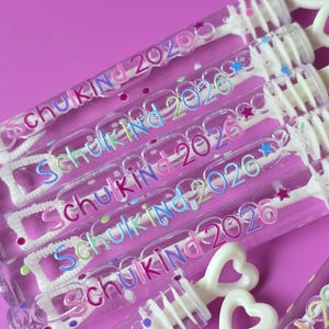 Soap Bubbles Schoolchild 2026 · 3 Colors · Lucky Charm · First Day of School · School Cone · Birthday · Small Gift · Party Favor · Present image 1