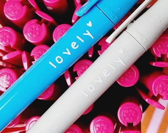 Kugelschreiber "lovely" / Kunststoff / farbenfroh / Kleinigkeit / Mitbringsel