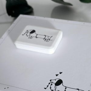 Notizblock Dackel · 105x105 mm · 50 Blatt · TO DO Liste · Geschenk Kollegin · Bürozubehör · süßer Notizblock · Schreibblock quadratisch bild 6